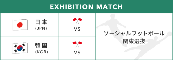 日本(JPN)vs韓国(KOR)vsソーシャルフットボール関東選抜